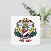 Carte Armoiries de la Principauté de Sealand (Debout devant)