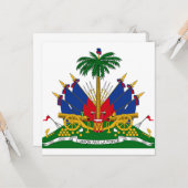 Carte Armoiries haïtiennes (Haïti) (Devant/Arrière en situation)