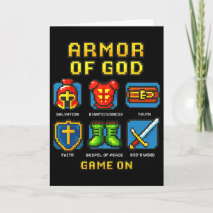 Carte Armor De Dieu Pixel Faith Christian Vidéo Jeu