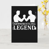Carte Armwrestling Legend Arm Wrestling Armfight Cadeau (Fleur jaune)