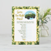 Carte Army Camo Bridal Devinez Le Bon Prix Jeu (Debout devant)