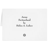 Carte Arosa en Suisse (Dos Horizontal)