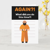 Carte Arrêté à nouveau ? Prison Détenu Salutation Miss Y (Fleur jaune)