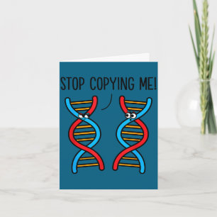 Carte Arrête de me copier blague scientifique drôle de p