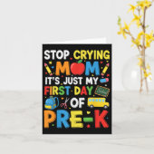 Carte Arrête de pleurer Maman C'est juste mon premier jo (Fleur jaune)