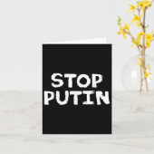 Carte Arrêter la guerre contre Poutine Protestation  (Fleur jaune)