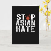 Carte arrêter la haine asiatique (Fleur jaune)