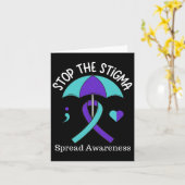 Carte Arrêter La Stigma Diffuser Le Mois De Sensibilisat (Fleur jaune)