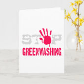 Carte Arrêter le lavage au vert (Fleur jaune)