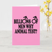 Carte Arrêter l'expérimentation animale humour féministe (Fleur jaune)
