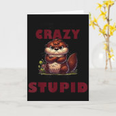 Carte Arrêtez de Demander Pourquoi Je Suis Une Folle Je (Fleur jaune)