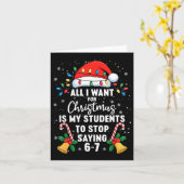 Carte Arrêtez de dire 6-7 Drôles Prof Étudiants 67 Noël (Fleur jaune)