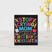 Carte Arrêtez de pleurer Maman It ' ; s Juste Mon Pre (Fleur jaune)