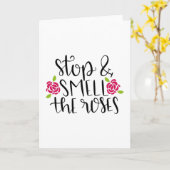 Carte Arrêtez et sentez les roses (Fleur jaune)