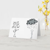 Carte Arrêtez la mauvaise pluie (Fleur jaune)