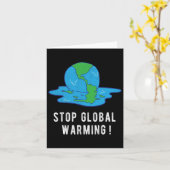 Carte Arrêtez le réchauffement climatique Changement cli (Fleur jaune)