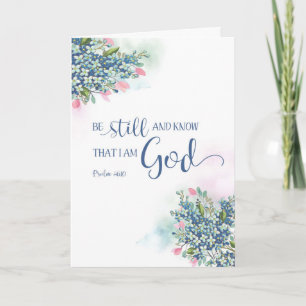 Carte Arrêtez-vous et sachez que je suis Dieu, Ps 46:10