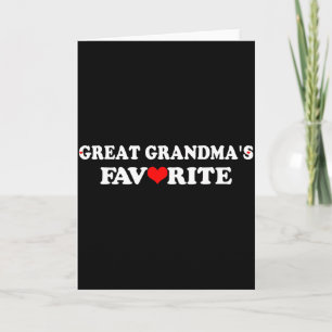 Carte Arrière-grand-mère préférée avec cœur rouge