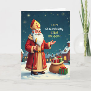 Carte Arrière-petit-fils Sourires de la Saint-Nicolas Vœ