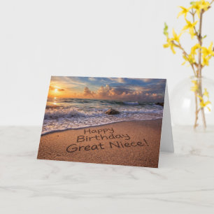 Carte Arrière-petite-nièce Joyeux Anniversaire sur la Pl
