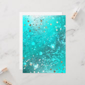 Carte Arrière - plan à huile Turquoise de la menthe (Devant/Arrière en situation)