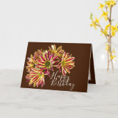 Carte Arrière - plan Brown au chocolat pour marguerites (Fleur jaune)