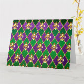 Carte Arrière - plan de bijoux Mardi Gras (Fleur jaune)