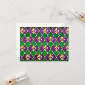 Carte Arrière - plan de bijoux Mardi Gras (Devant/Arrière en situation)