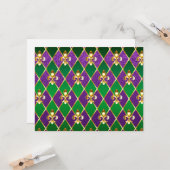 Carte Arrière - plan de bijoux Mardi Gras (Devant/Arrière en situation)