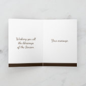 Carte Arrière - plan de brun de Noël de solstice de (Intérieur)