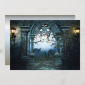 Carte Arrière - plan de cimetière sombre (Devant / Derrière)