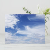 Carte Arrière - plan de nuages blancs Ciel bleu - Custom (Debout devant)