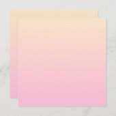 Carte Arrière - plan dégradé rose pâle et jaune (Devant / Derrière)