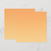 Carte Arrière - plan orange et jaune (Devant / Derrière)