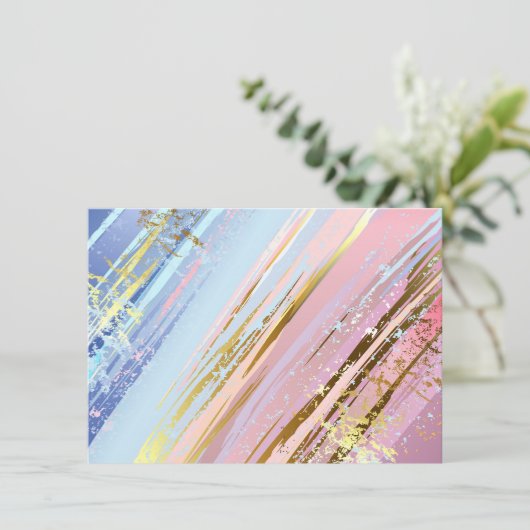 Carte Arrière - plan rose texturé (Debout devant)