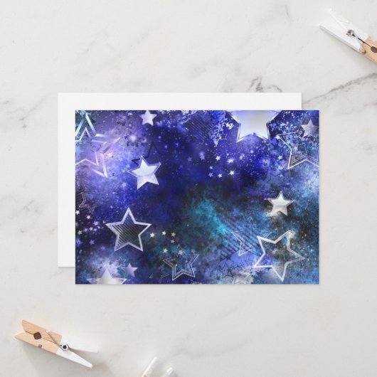 Carte Arrière - plan spatial avec étoiles (Devant/Arrière en situation)