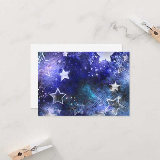 Carte Arrière - plan spatial avec étoiles (Devant/Arrière en situation)