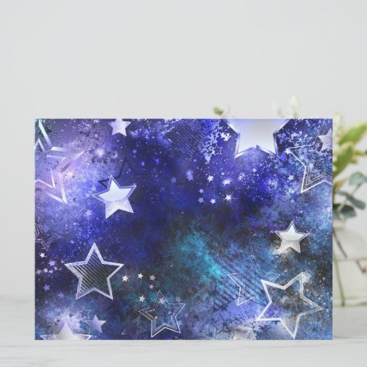 Carte Arrière - plan spatial avec étoiles (Debout devant)