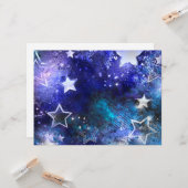 Carte Arrière - plan spatial avec étoiles (Devant/Arrière en situation)