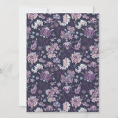 Carte Arrière - plan violet Big Floral Motif sans joint (Devant)