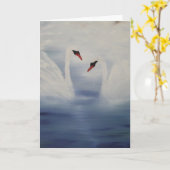 Carte Arriver des cygnes (Fleur jaune)