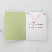 Carte Arrosoir avec tulipes Anniversaire (Intérieur)