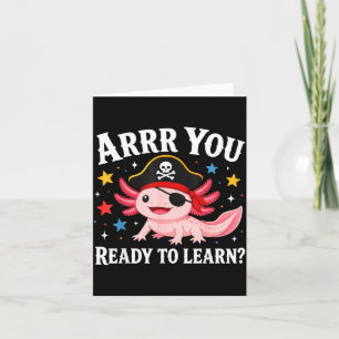 Carte Arrr prêt à apprendre professeur drôle retour à l'