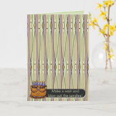 Carte Art à cordes rétro (Salutation d'anniversaire pers (Fleur jaune)