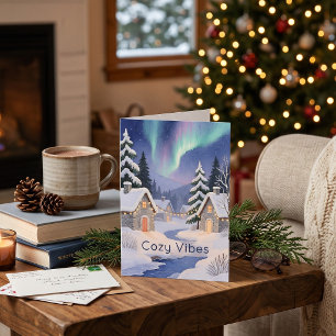 Carte Art à la peinture sur fil Vallée d'hiver Noël mode