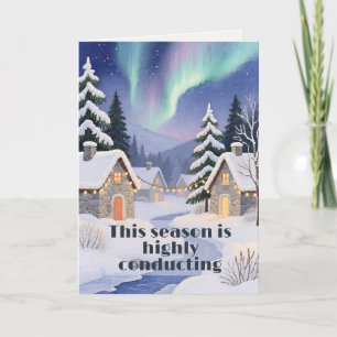 Carte Art à la peinture sur fil Vallée d'hiver Noël spir