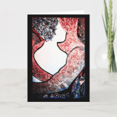 Carte Art Abstrait couple interracial dans l'amour embra (Devant)