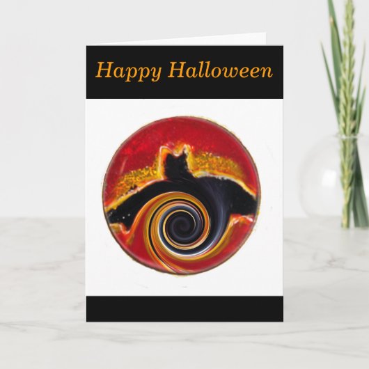 Carte Art Abstrait de chauve-souris d'Halloween (Devant)