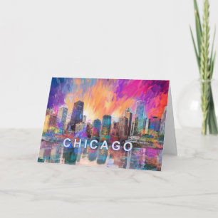Carte Art abstrait de Chicago