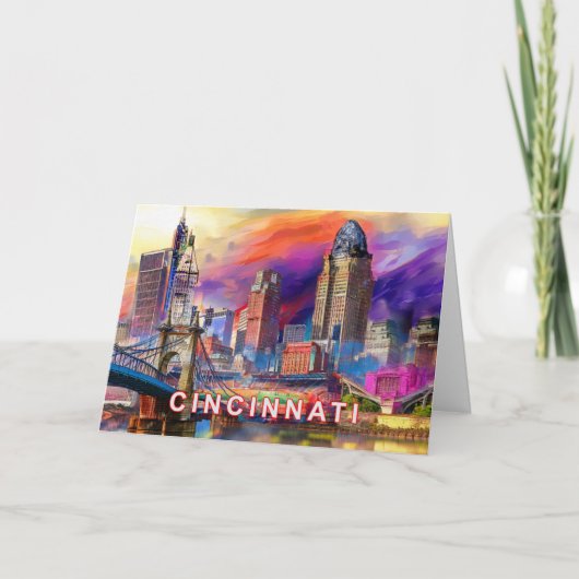 Carte Art abstrait de Cincinnati (Devant)